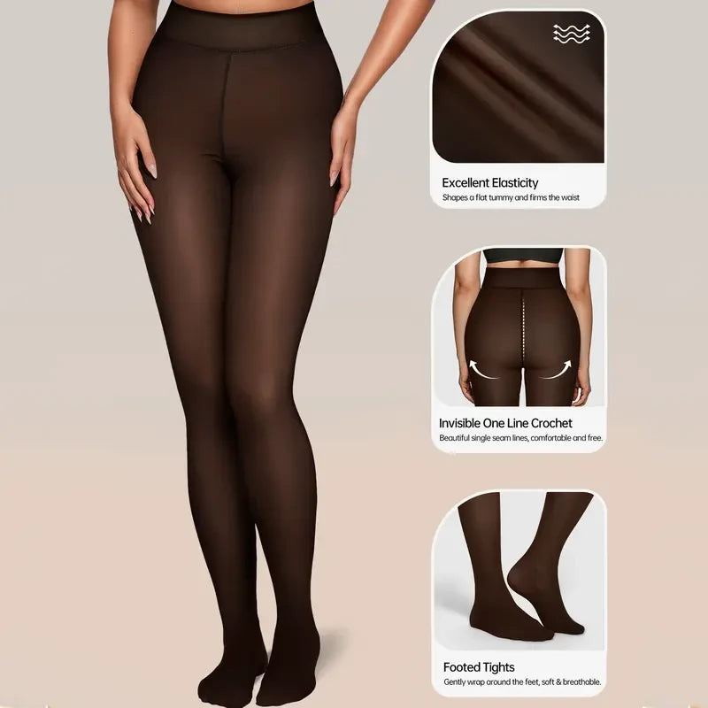 Fleece Lined Translucent Tights