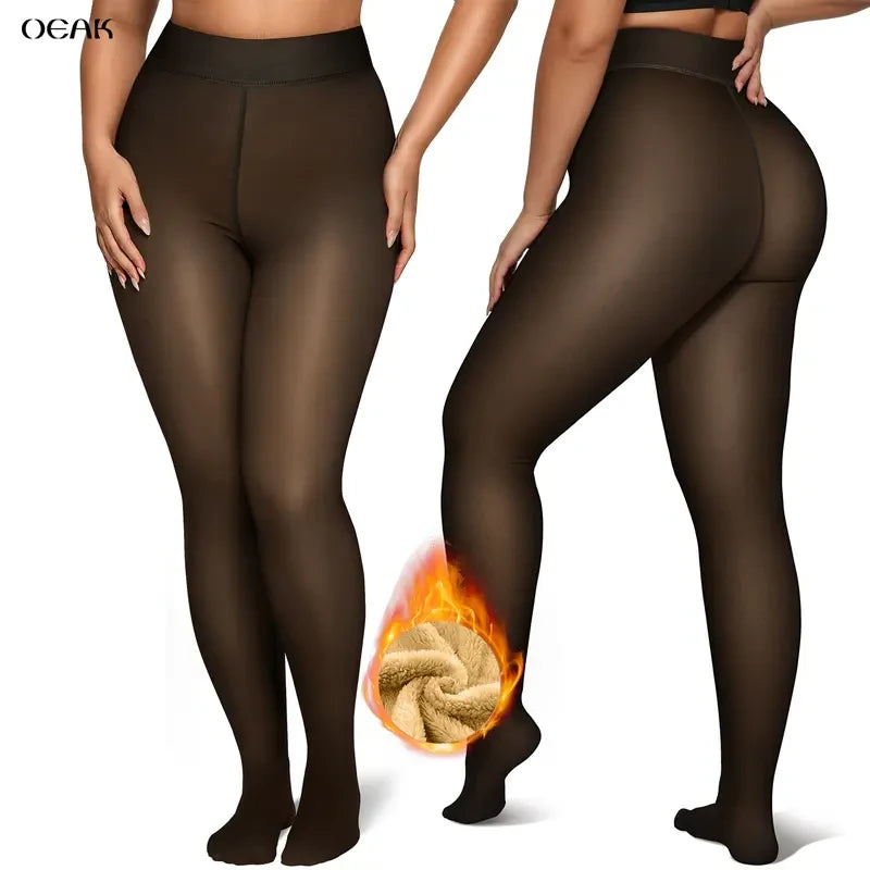 Fleece Lined Translucent Tights